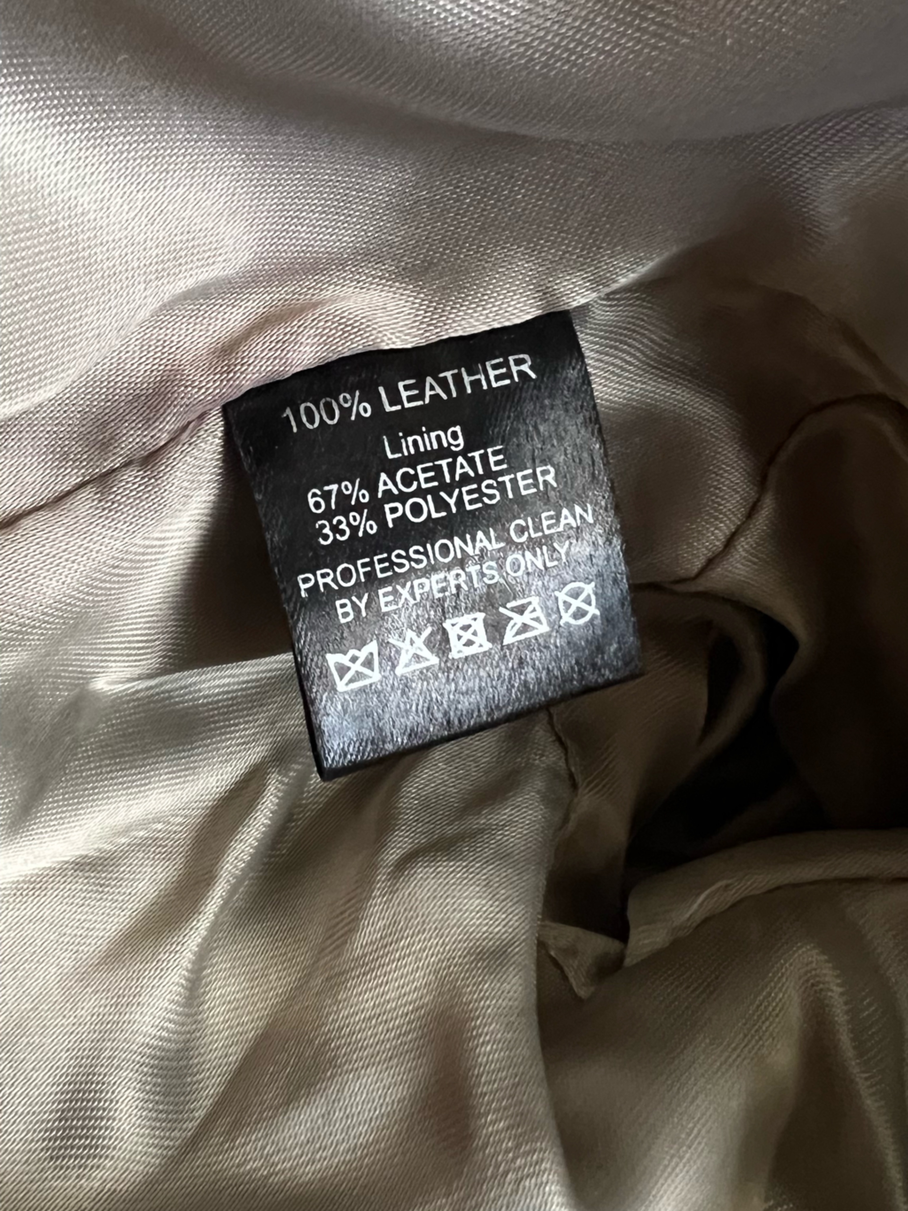 Alyson Eastman Moto Lamb Leather Jacket Gold Metallic Size S Made In Italy Euc — image 8 of 8
